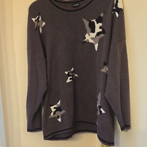 Star Pattern Sweater - Grey